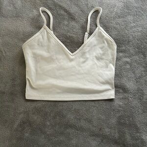 SHEIN women’s white thin strap crop top, size small